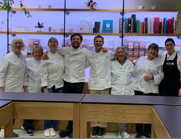 Vinotours guests and chefs after a Portuguese cooking class