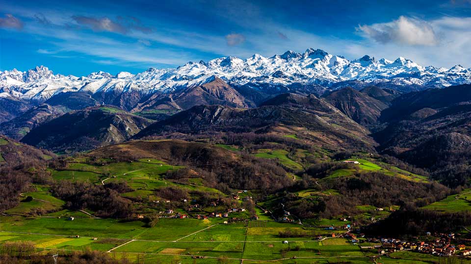 The Picos de Europa rising above Asturias