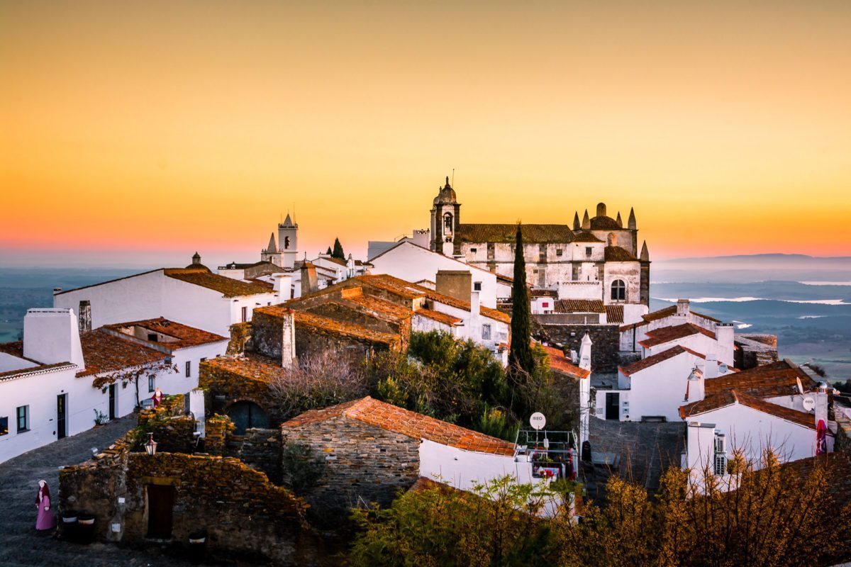 The hill town of Monsaraz above the Alentejo plain