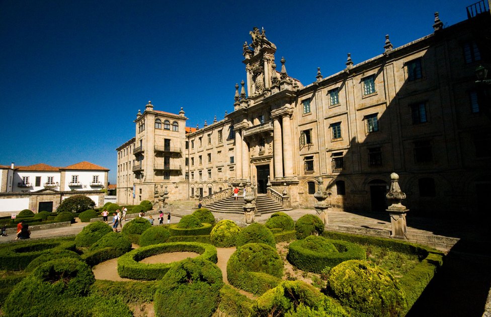 Granite convent architecture in Santiago de Compostela